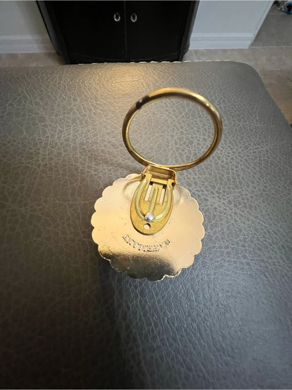 Ornate women’s Two-Tone Scarf Clip or Lapel Clip—great condition from W. Germany
